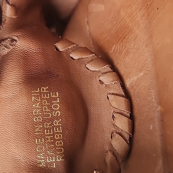 Jack Rogers Wedge Ankle Strap Sandals in Cognac Size 9.5 - Picture 11 of 11